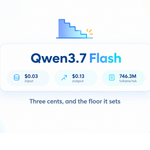 Qwen3.7 Flash: The Three-Cents Floor of Qwen’s Price Ladder